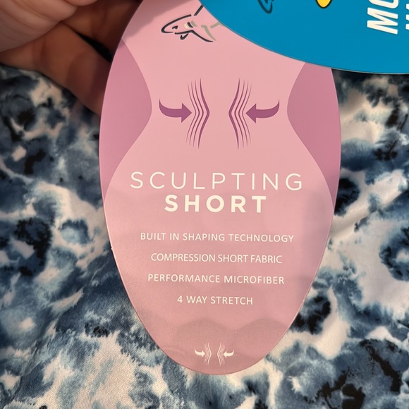 Gymshark blue white floral skort layered front 3 pockets 28 inch waist size 6 - Picture 9 of 14